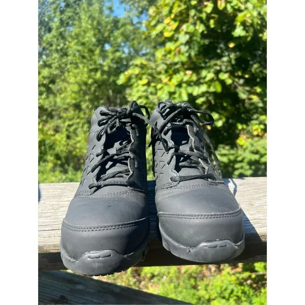 Reebok Men's Sublite Cushion Work Athletic Mid-Cut Composite Toe Shoes Sz 8 Blac